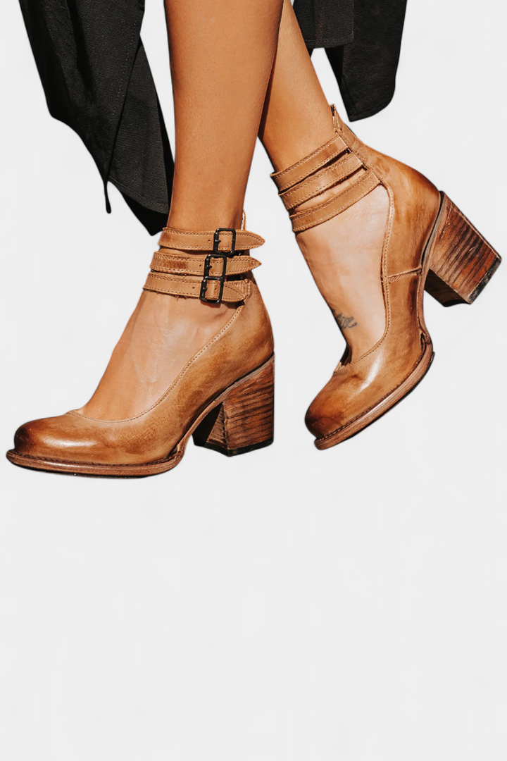 Penka Talons à Bloc en Éco-Cuir avec Silhouette Épurée