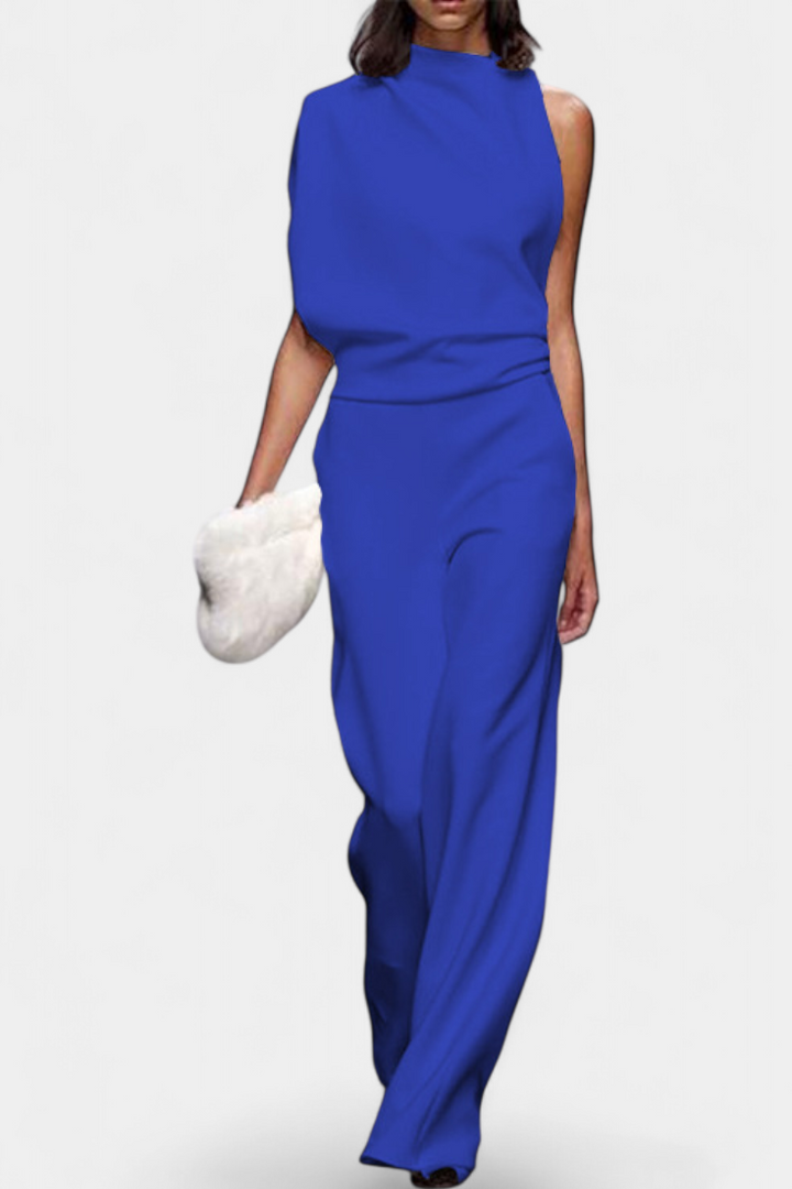 Etta Combinaison Asymétrique à Une Épaule et Jambes Fluides