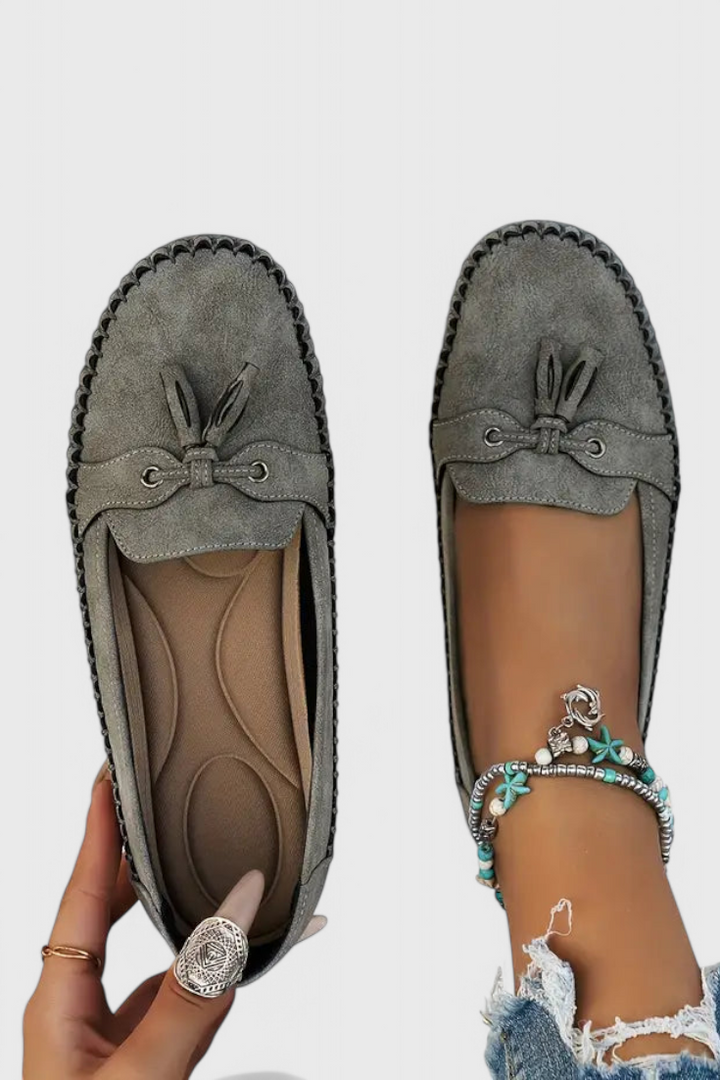 Peony Mocassins en Suède à Franges Élégantes