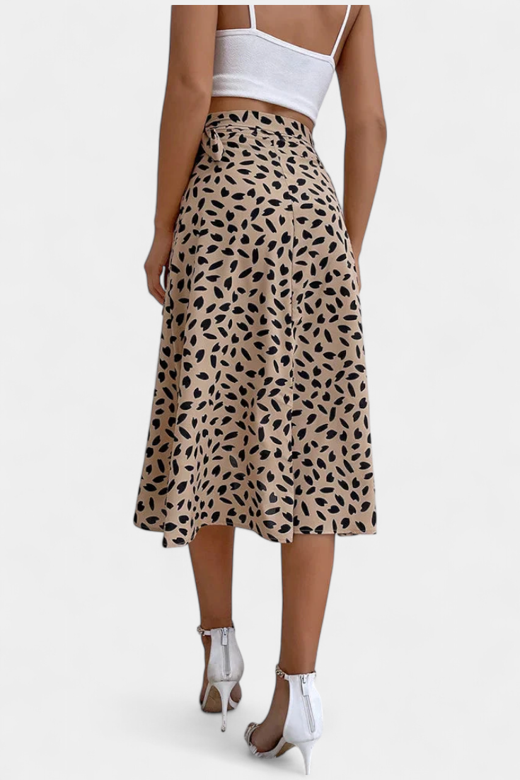 Camila Jupe Enveloppante Boho à Imprimé Asymétrique et Chute Fluide