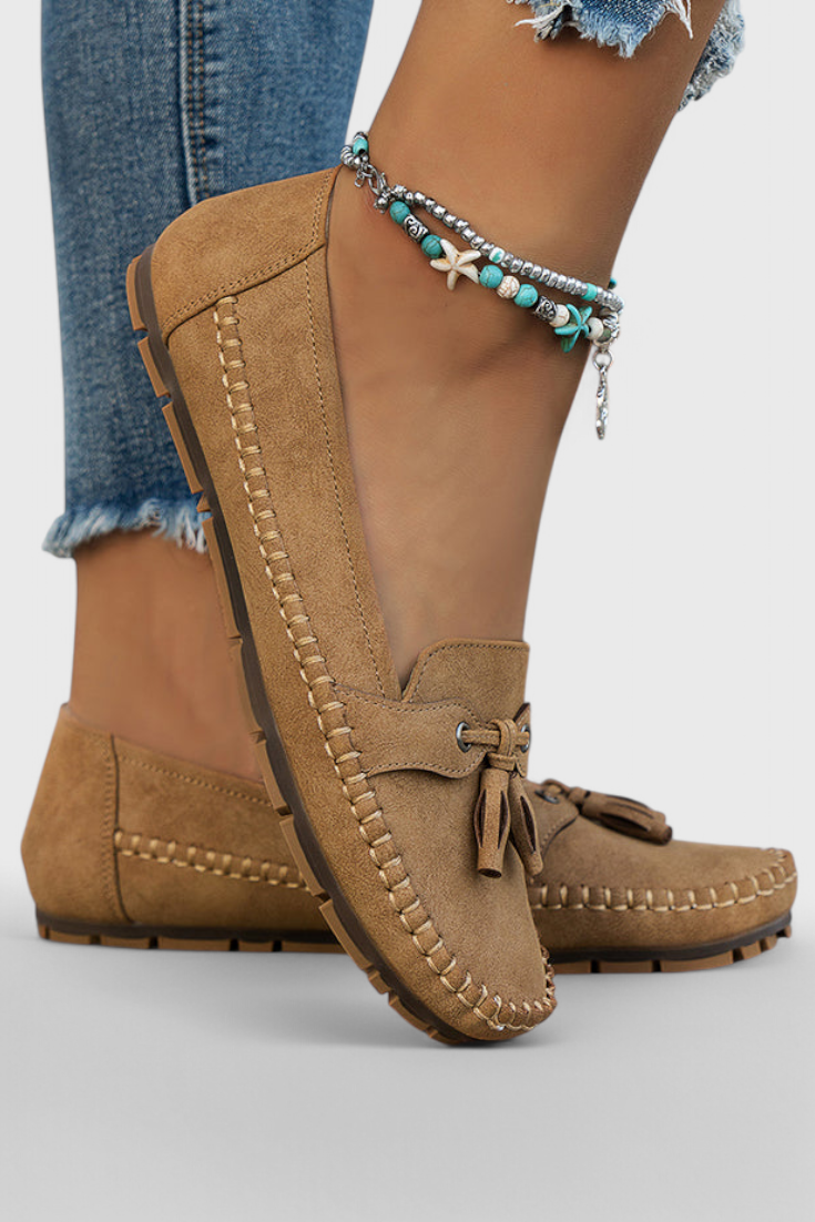 Peony Mocassins en Suède à Franges Élégantes