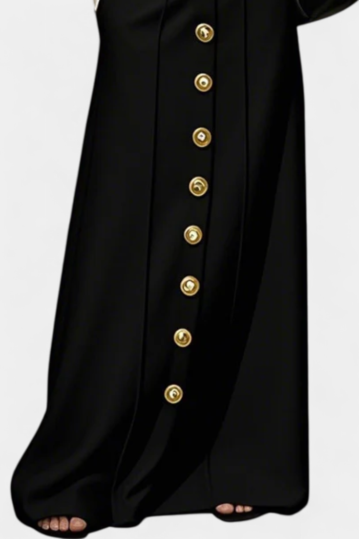 Ada Jupe Décontractée à Boutons Frontaux et Poches Latérales