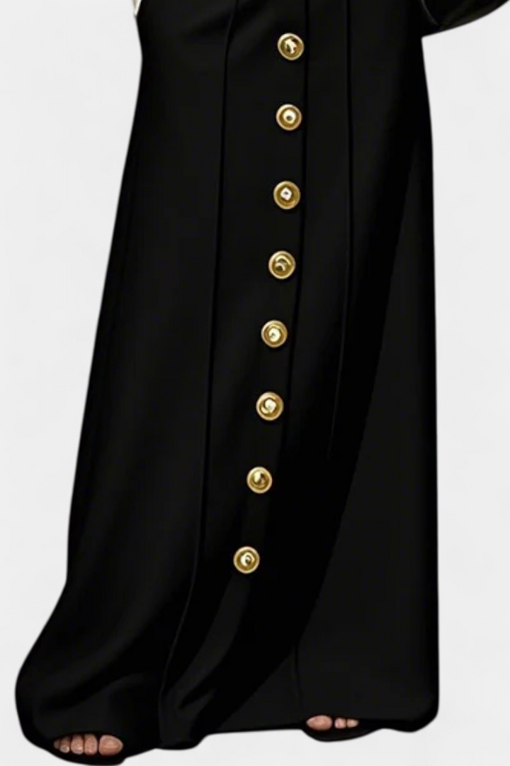 Ada Jupe Décontractée à Boutons Frontaux et Poches Latérales