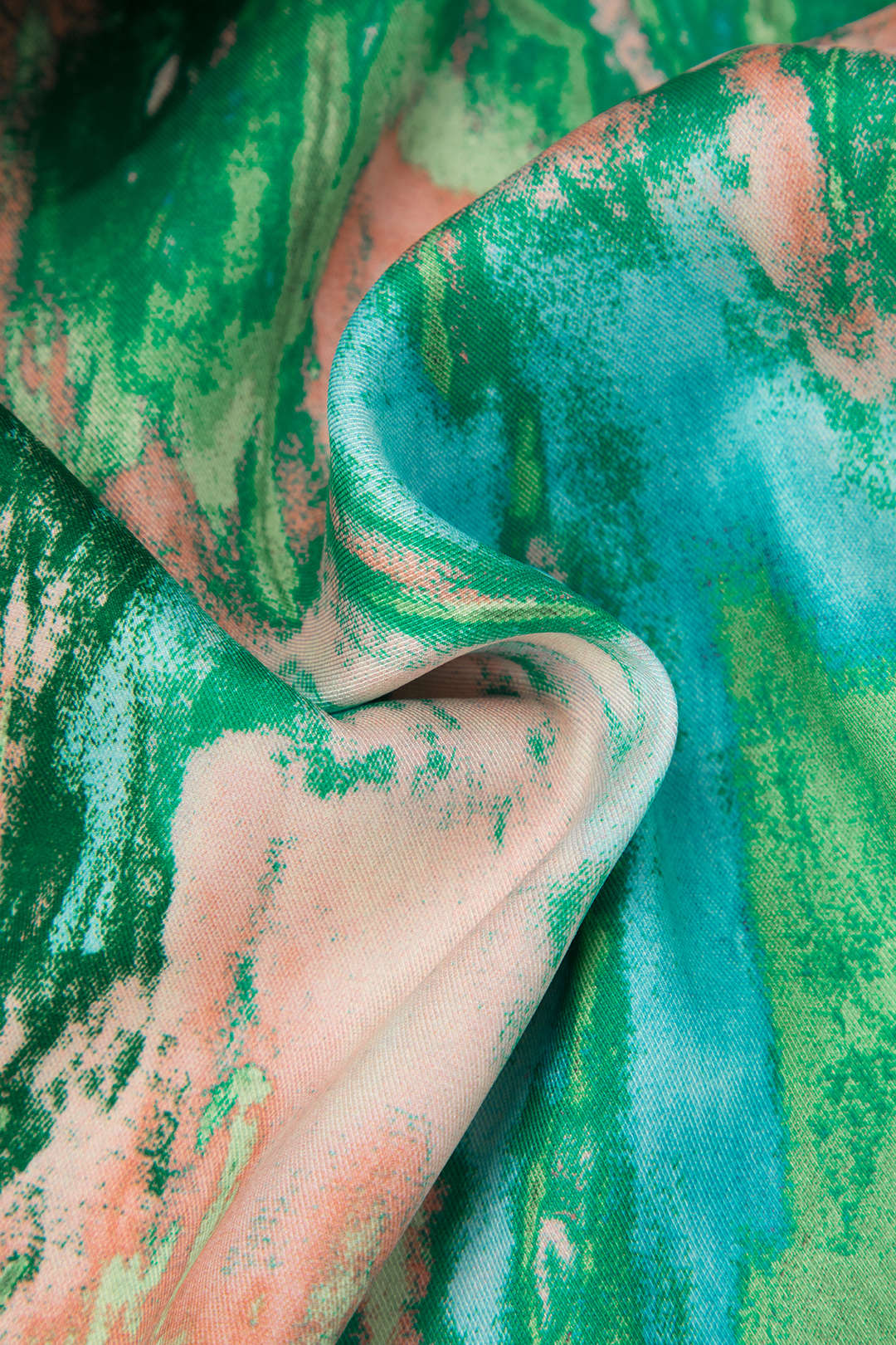 Inna Pantalon Droite à Imprimé Marbré Élégant