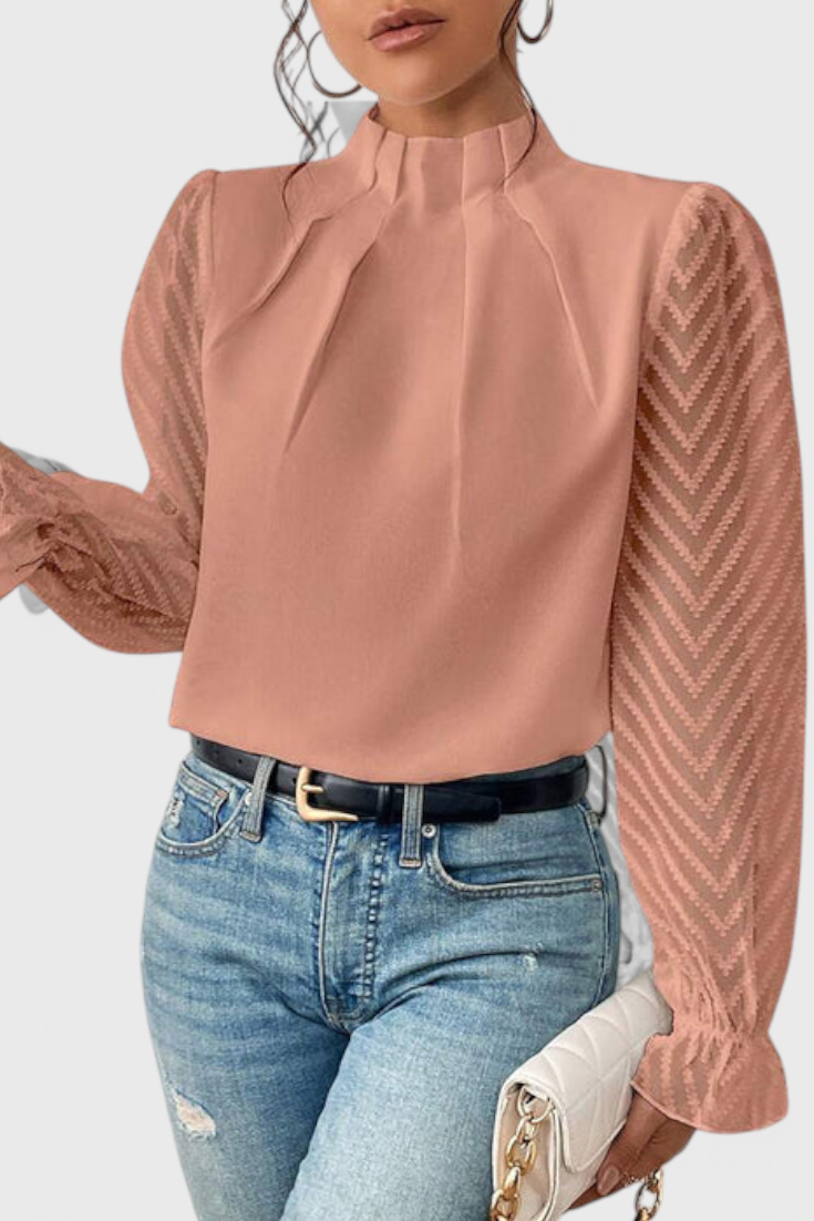 Helga Blouse Nautique à Détails Raffinés