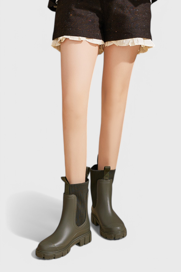 Maelie Bottes Chelsea Imperméables à Semelle Antidérapante