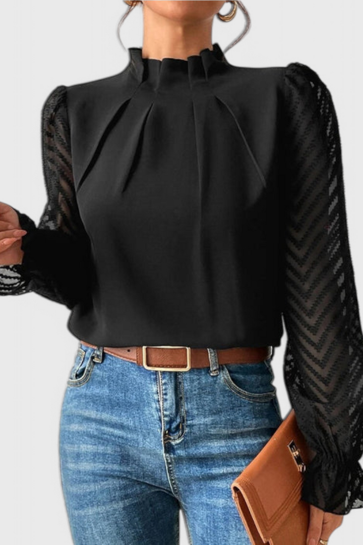 Helga Blouse Nautique à Détails Raffinés