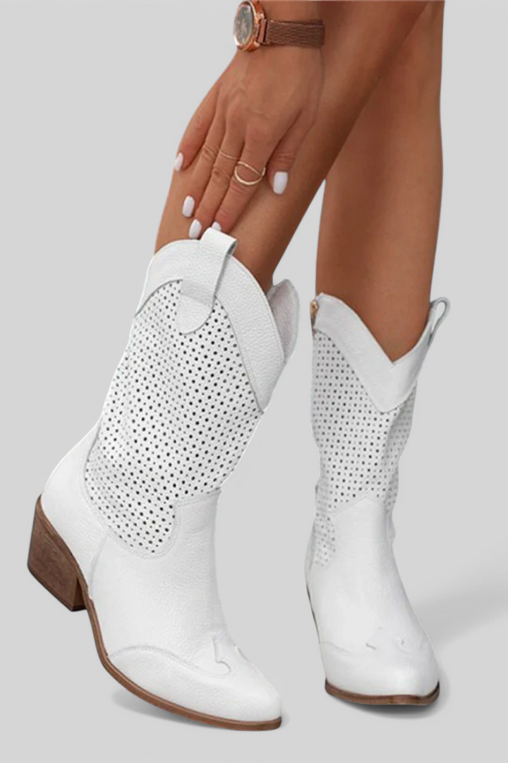 Annalla Bottes Western Légères à Fermeture Éclair