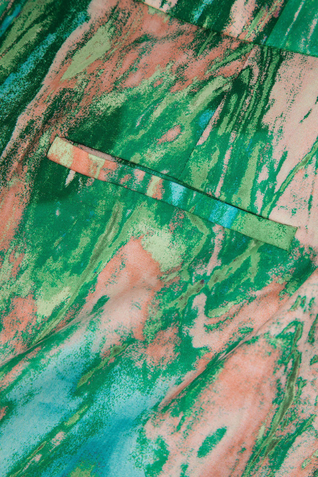 Inna Pantalon Droite à Imprimé Marbré Élégant