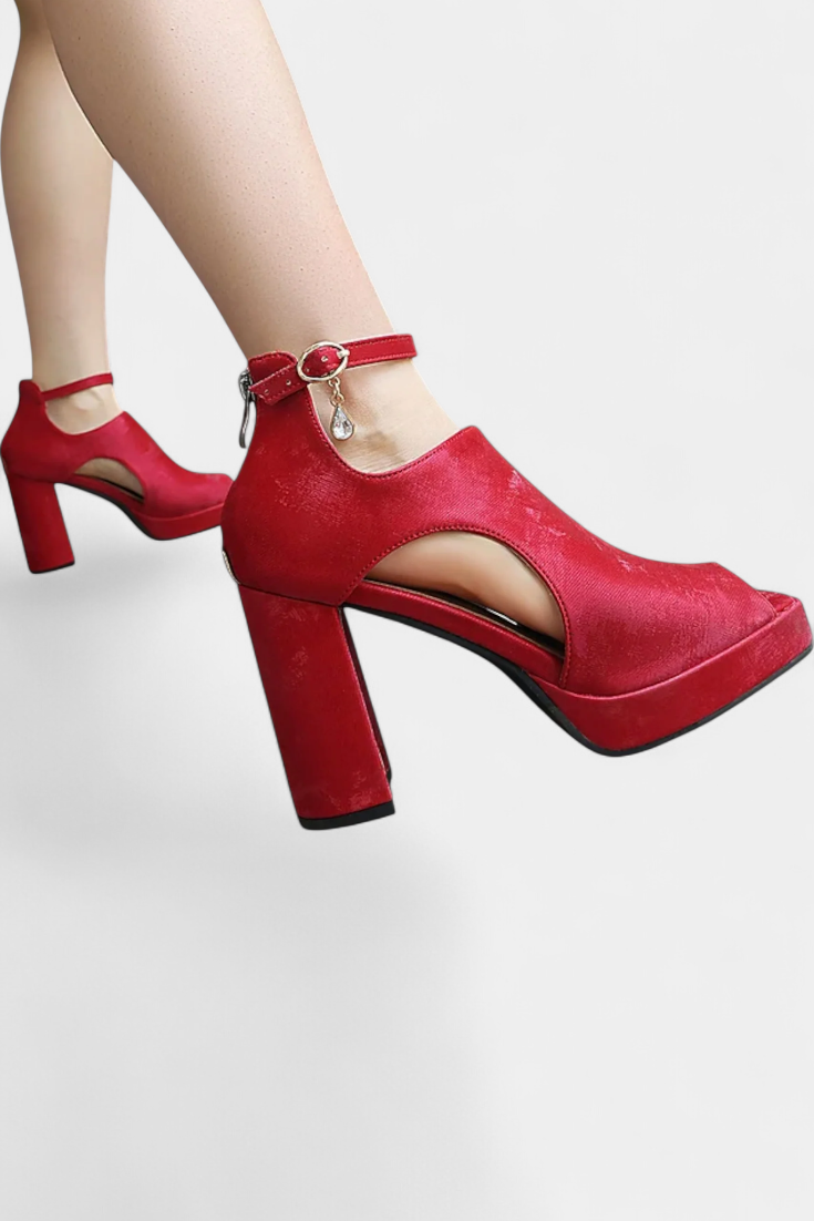 Lopez Talons Épais Multicolores au Design Audacieux