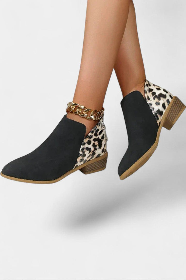 Janicee Bottes Orthopédiques Léopard à Style Audacieux