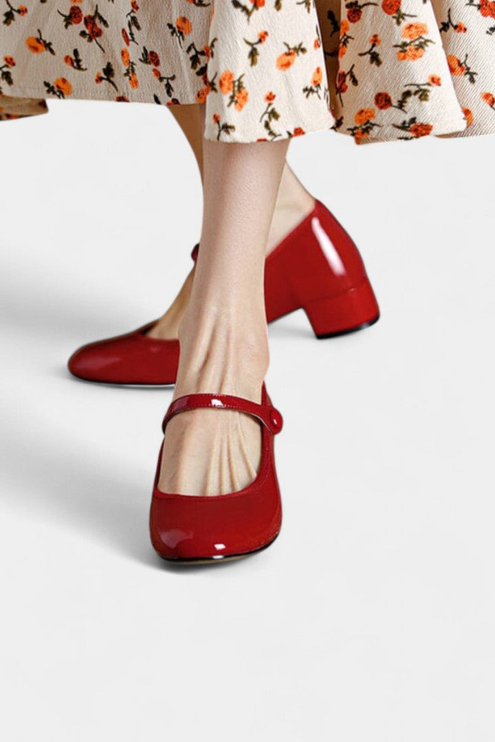 Livy Mary Janes en Cuir Souple à Sangle Fine et Style Intemporel