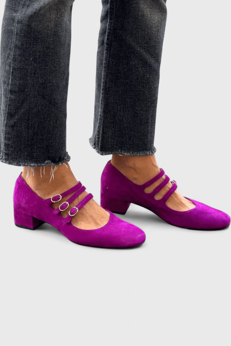 Evdokia Talons à Sangles Multiples et Bout Carré