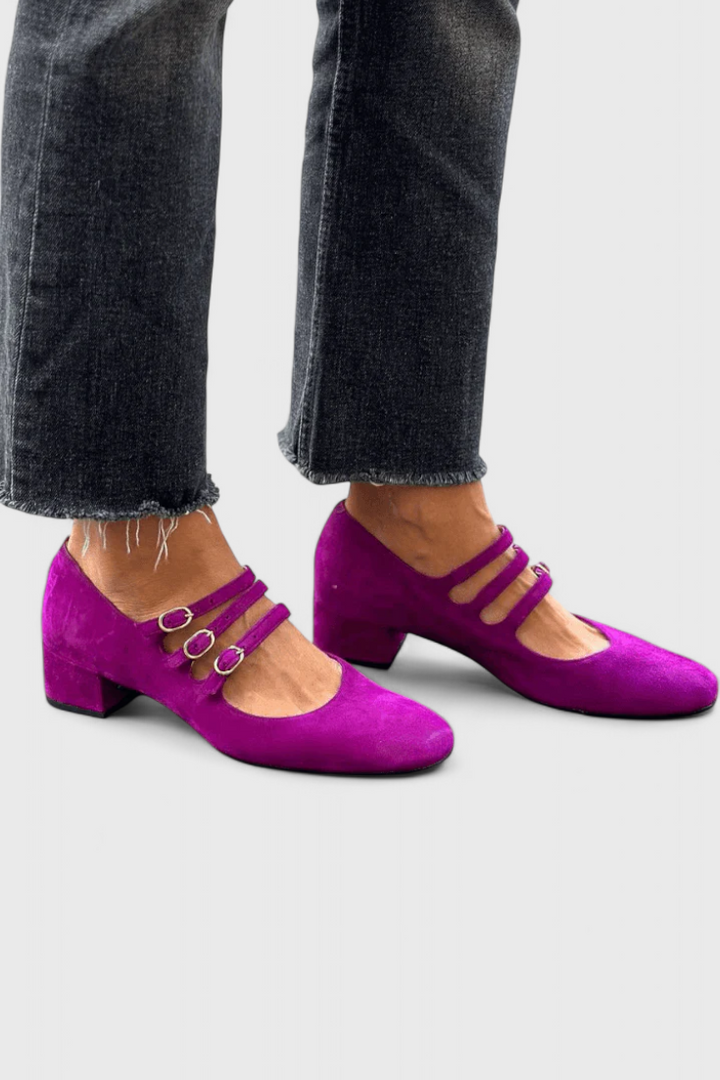 Evdokia Talons à Sangles Multiples et Bout Carré