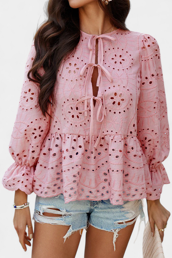 Kayden Top Bohème en Dentelle à Coupe Ample