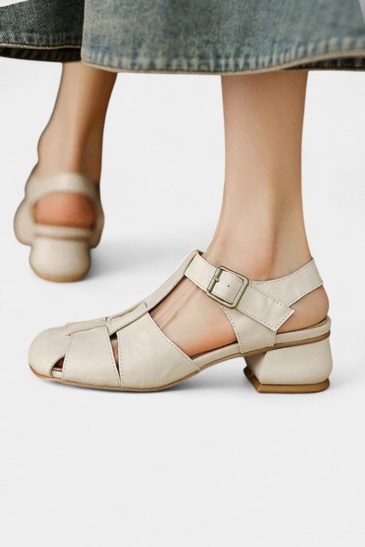 Coralia Mary Janes à Bout Carré et Talon Bloc Moderne