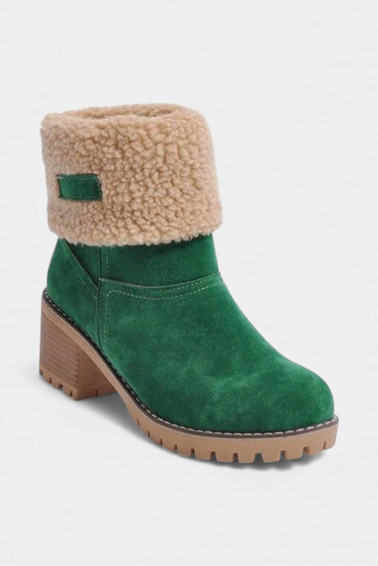 Luise Bottines Sienna à Talon Bloc avec Fausse Fourrure