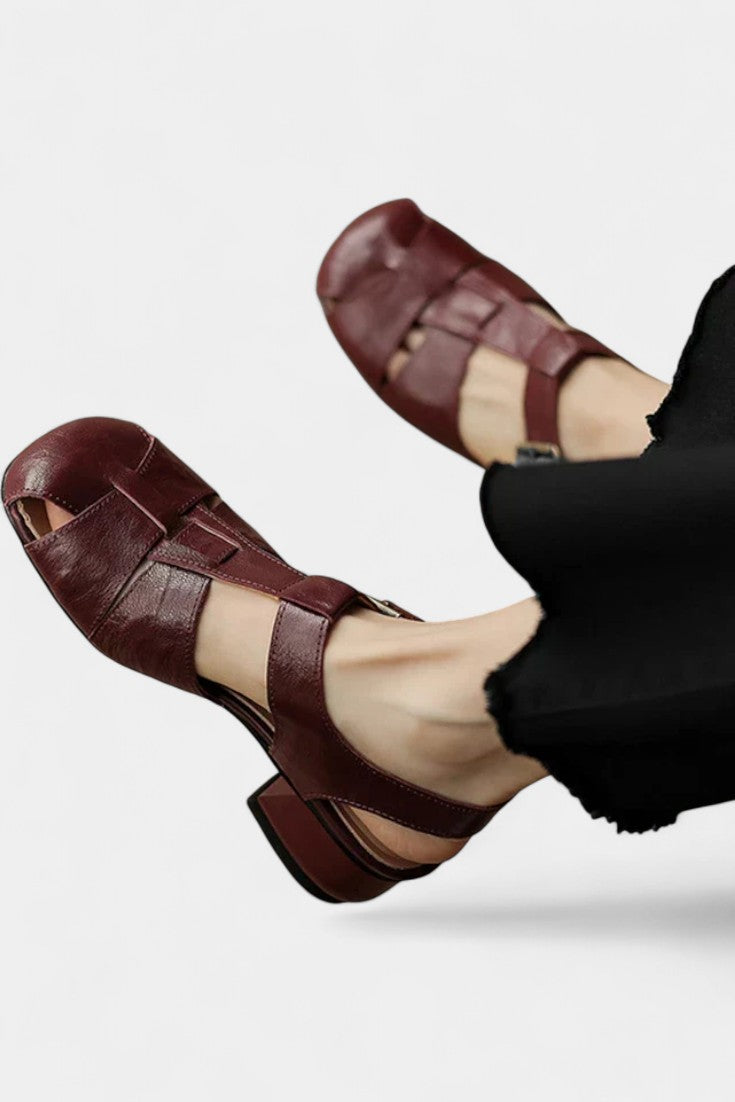 Coralia Mary Janes à Bout Carré et Talon Bloc Moderne