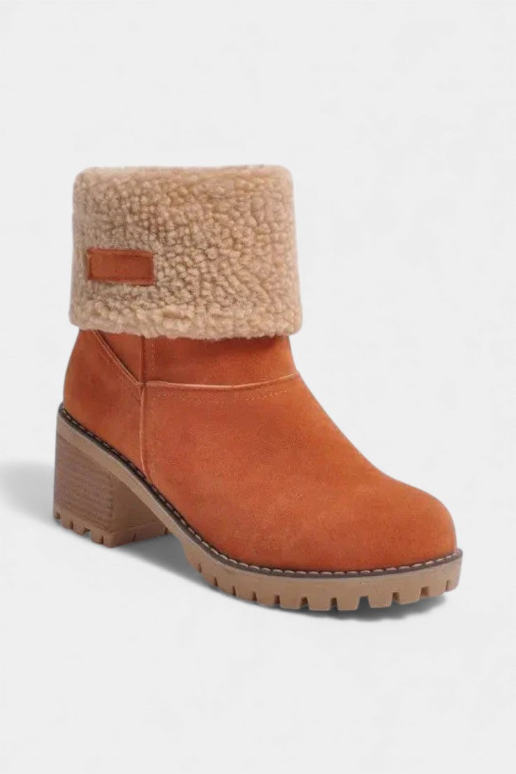 Luise Bottines Sienna à Talon Bloc avec Fausse Fourrure