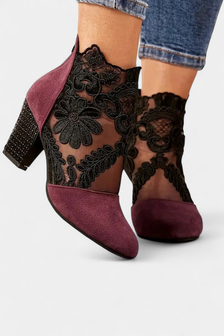 Alaine Talons Dentelle Florale Élégants