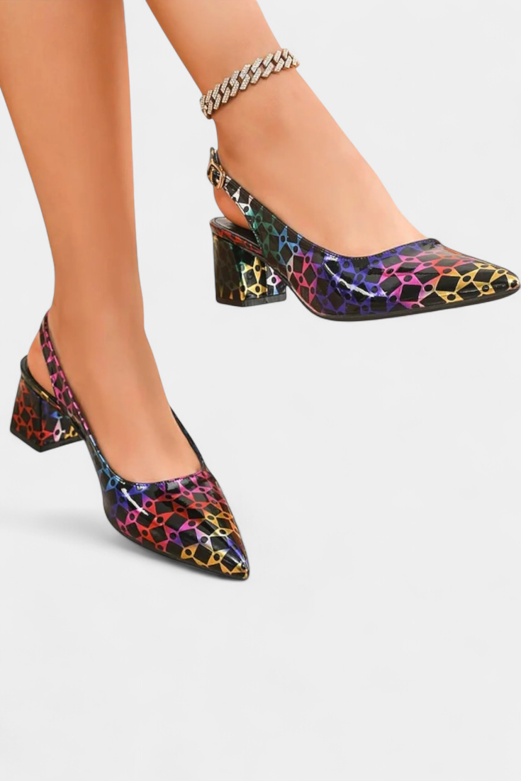 Karthleen Talons Épais à Motif Géométrique Audacieux