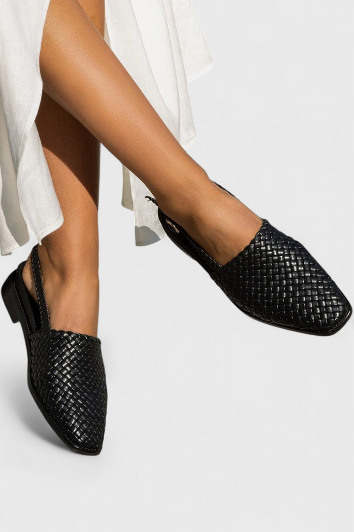 Isadora Sandales Slingback Tressées à Bout Effilé