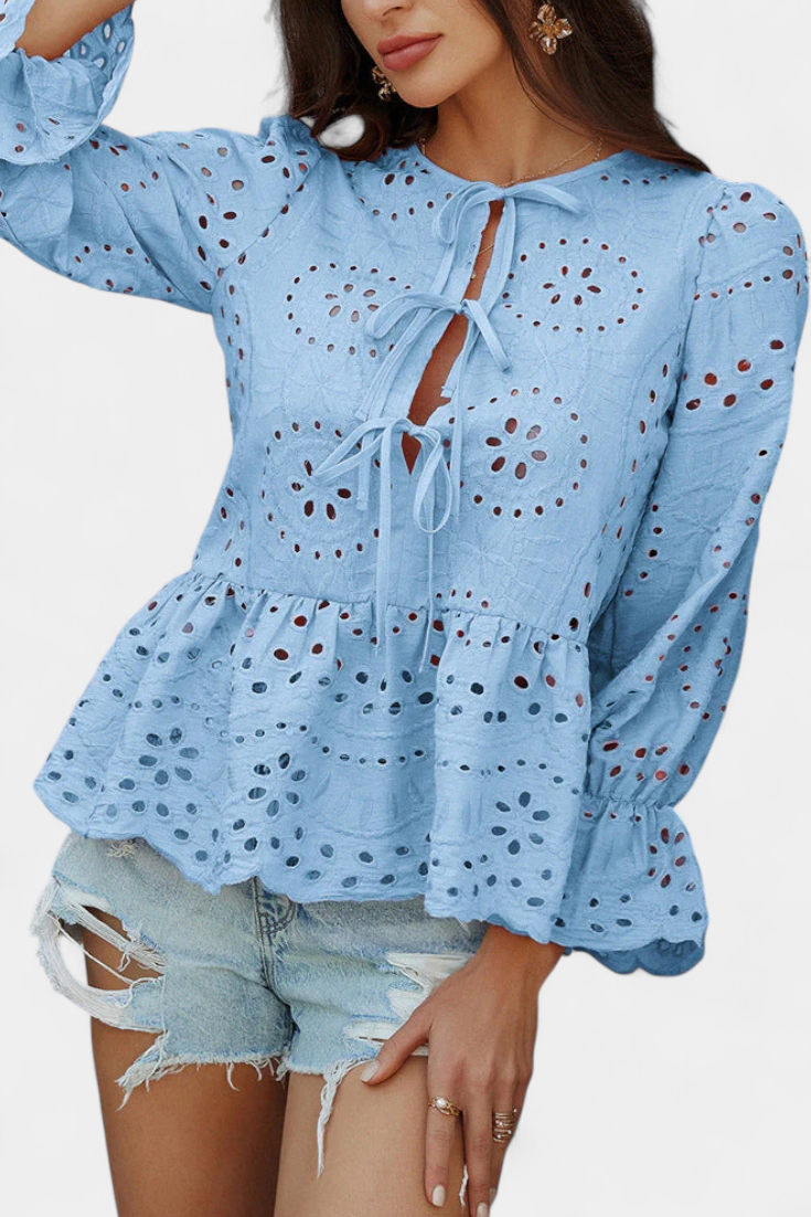 Kayden Top Bohème en Dentelle à Coupe Ample