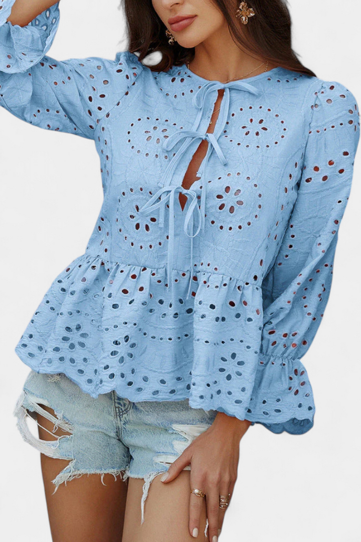 Kayden Top Bohème en Dentelle à Coupe Ample