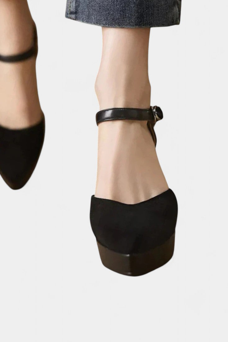 Celeste Mary Janes à Plateforme et Talon Bloc Élégant