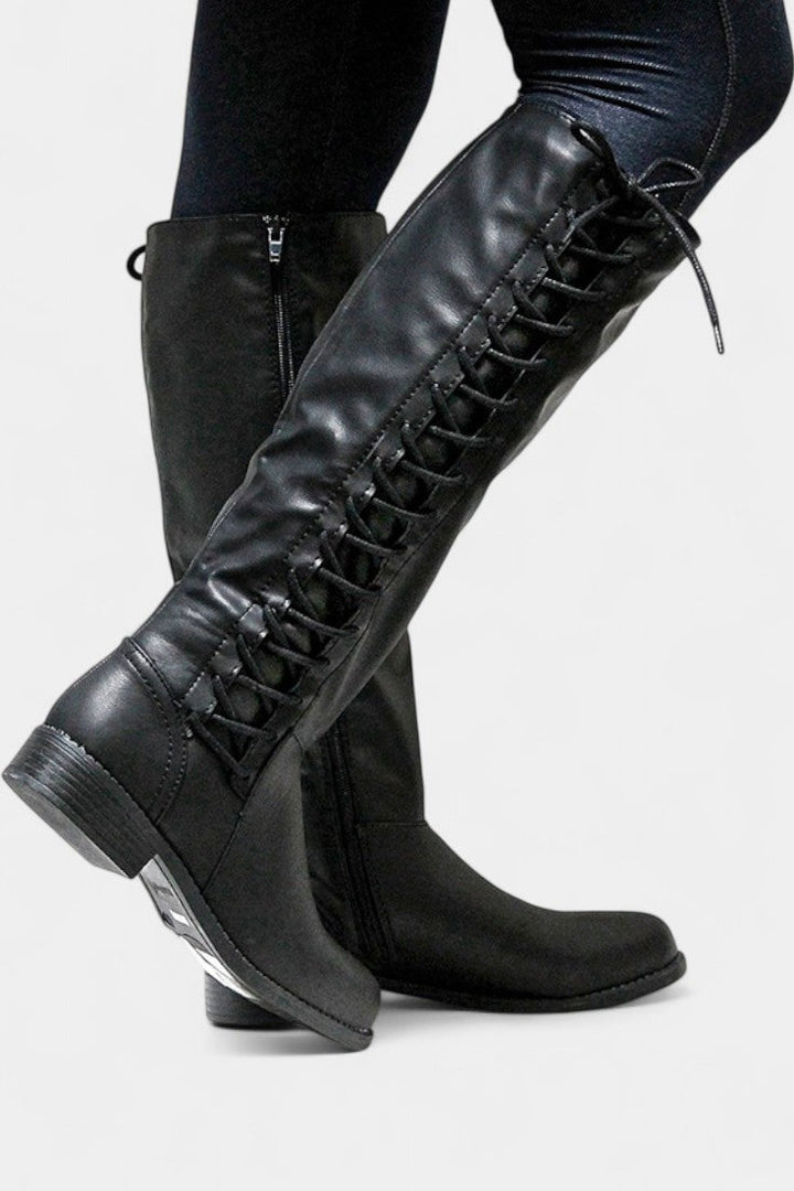 Minvera Bottes Hautes à Semelle Rembourrée et Design Polyvalent