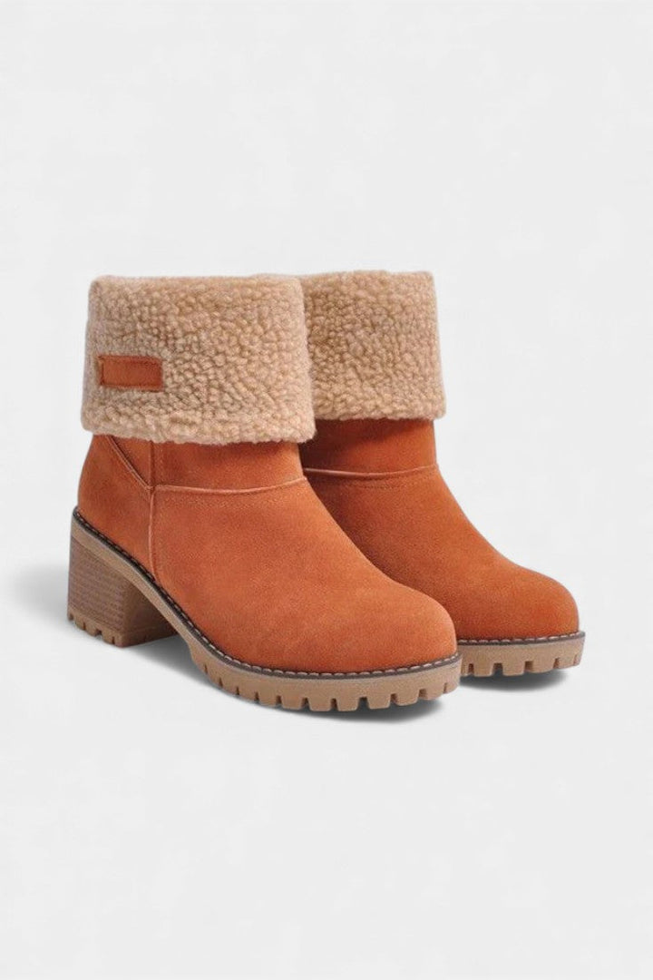 Luise Bottines Sienna à Talon Bloc avec Fausse Fourrure