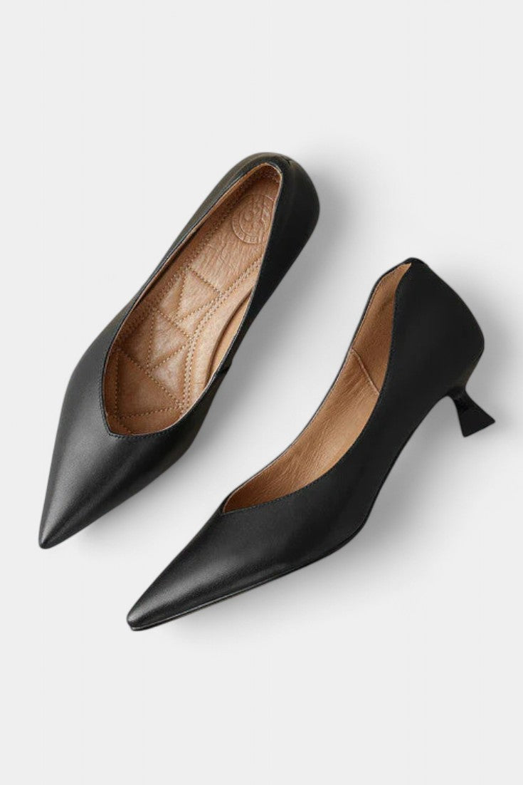 Gerda Mary Janes à Bout Aiguisé et Talon Bas Évasé