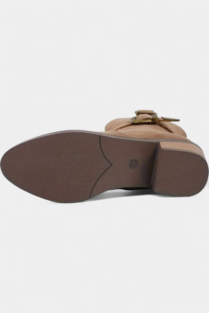 Mesa Trail Bottes en Daim à Boucles Métalliques Style Western