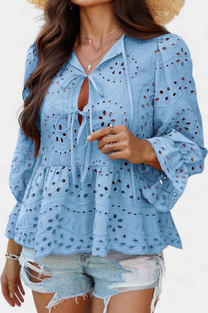 Kayden Top Bohème en Dentelle à Coupe Ample