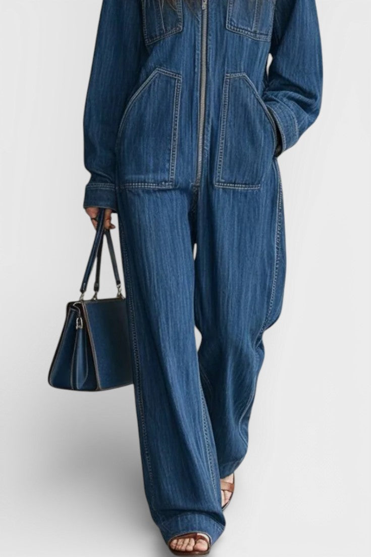 Écrin Combinaison Décontractée à Capuche et Jambes Évasées