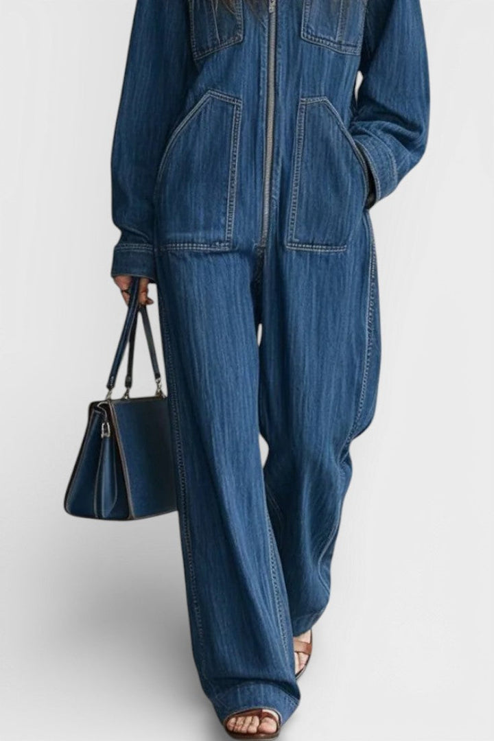 Écrin Combinaison Décontractée à Capuche et Jambes Évasées