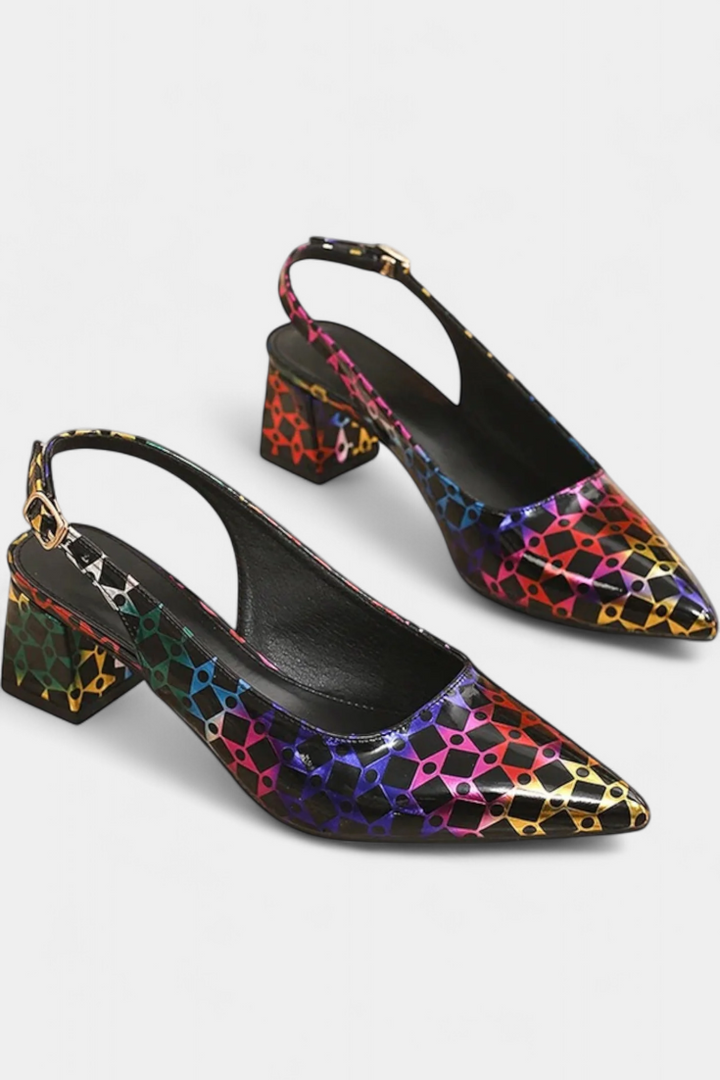 Karthleen Talons Épais à Motif Géométrique Audacieux