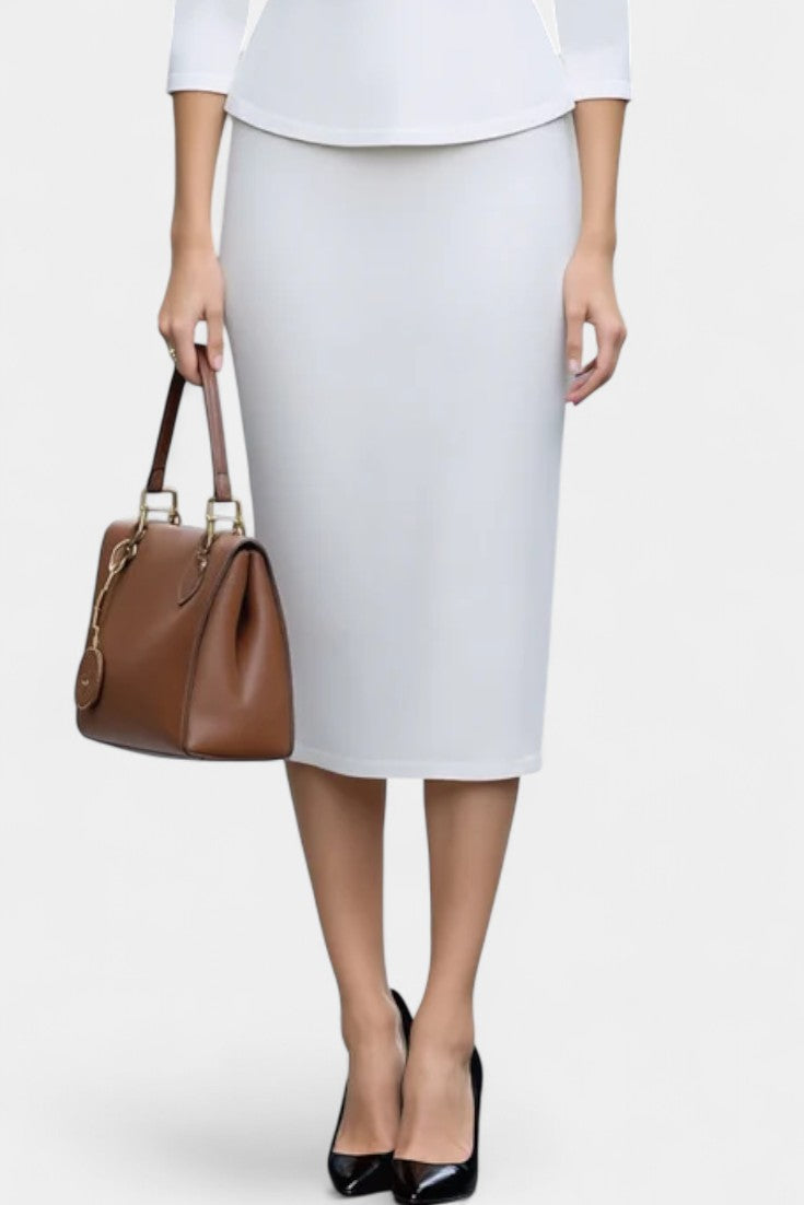 Ysabela Robe Midi Ajustée à Col à Revers et Ceinture