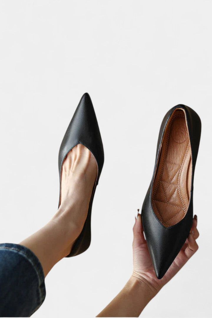 Gerda Mary Janes à Bout Aiguisé et Talon Bas Évasé