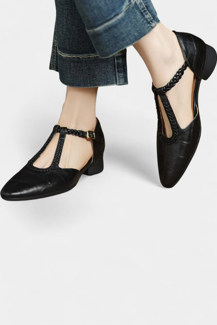 Kepa Mary Janes Plates à Bande en T Élégante