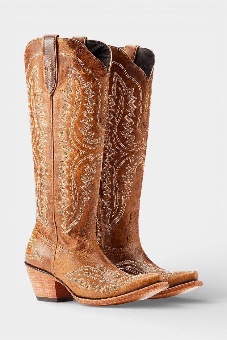 Zélie Bottes Western Vintage Brodées à Bout Pointu