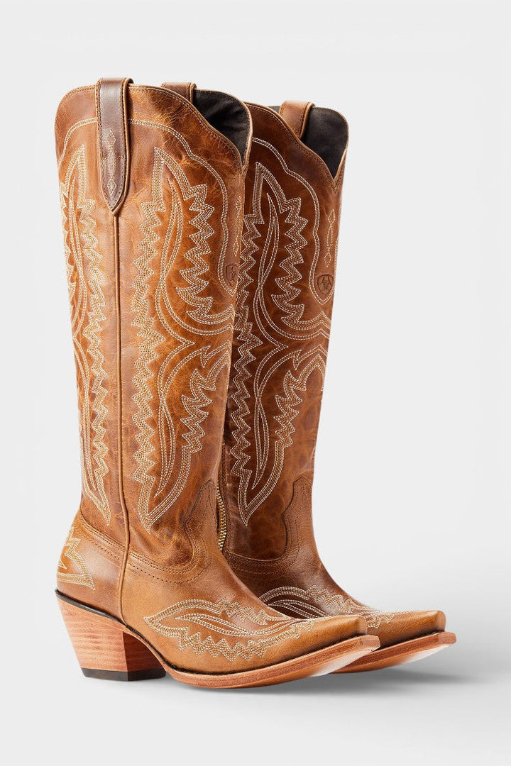 Zélie Bottes Western Vintage Brodées à Bout Pointu