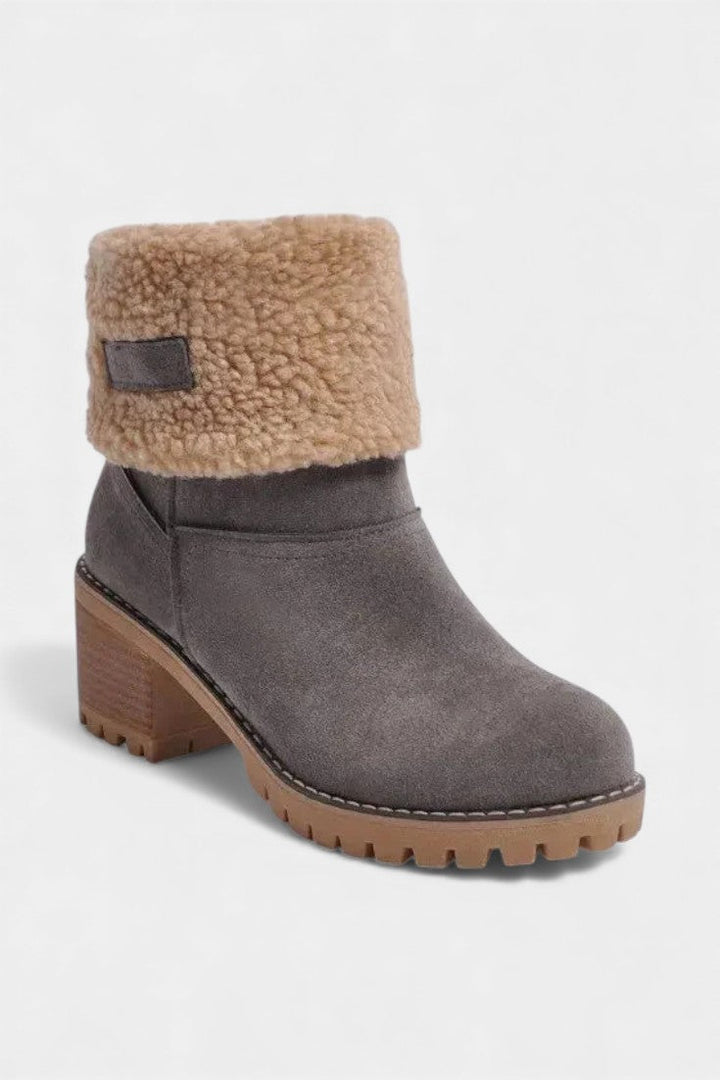 Luise Bottines Sienna à Talon Bloc avec Fausse Fourrure