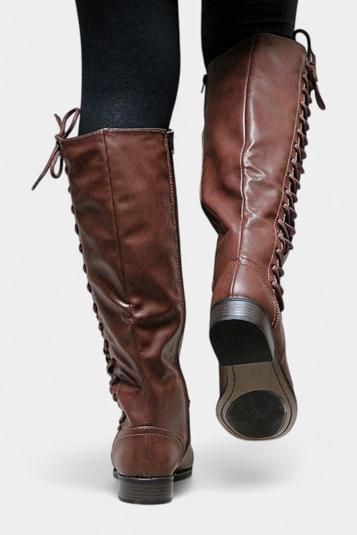 Minvera Bottes Hautes à Semelle Rembourrée et Design Polyvalent