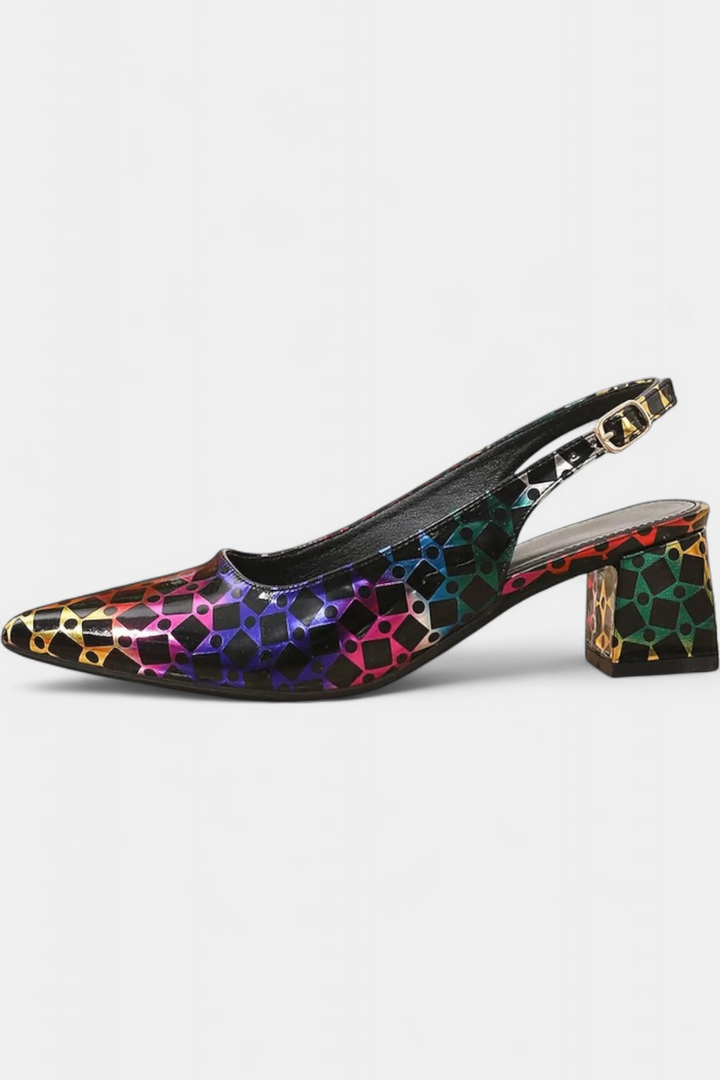 Karthleen Talons Épais à Motif Géométrique Audacieux