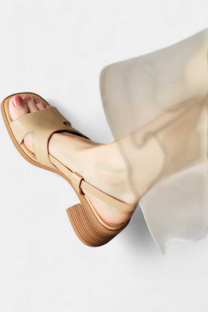 Milie Sandales à Talon Bloc et Brides Fines