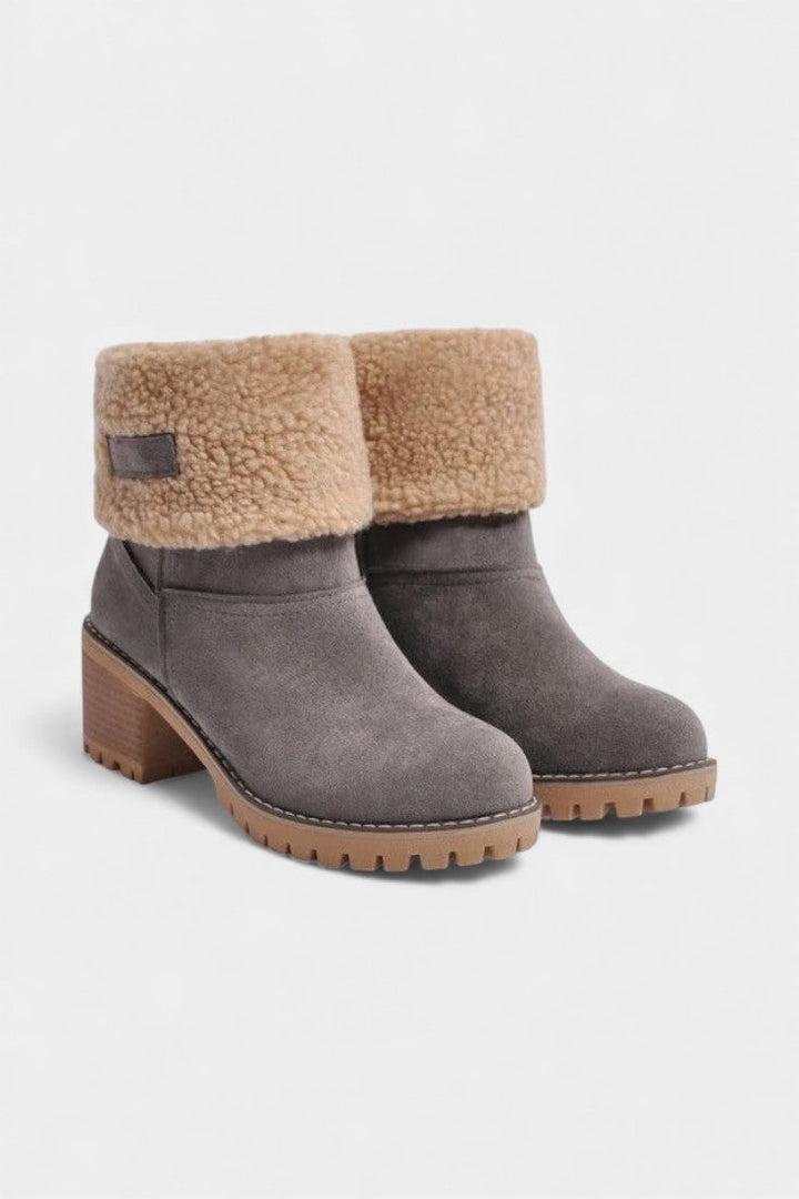 Luise Bottines Sienna à Talon Bloc avec Fausse Fourrure