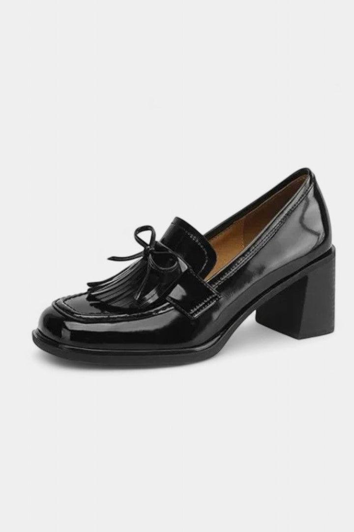 Dorothy Mary Janes à Franges et Talon Bloc Élégant