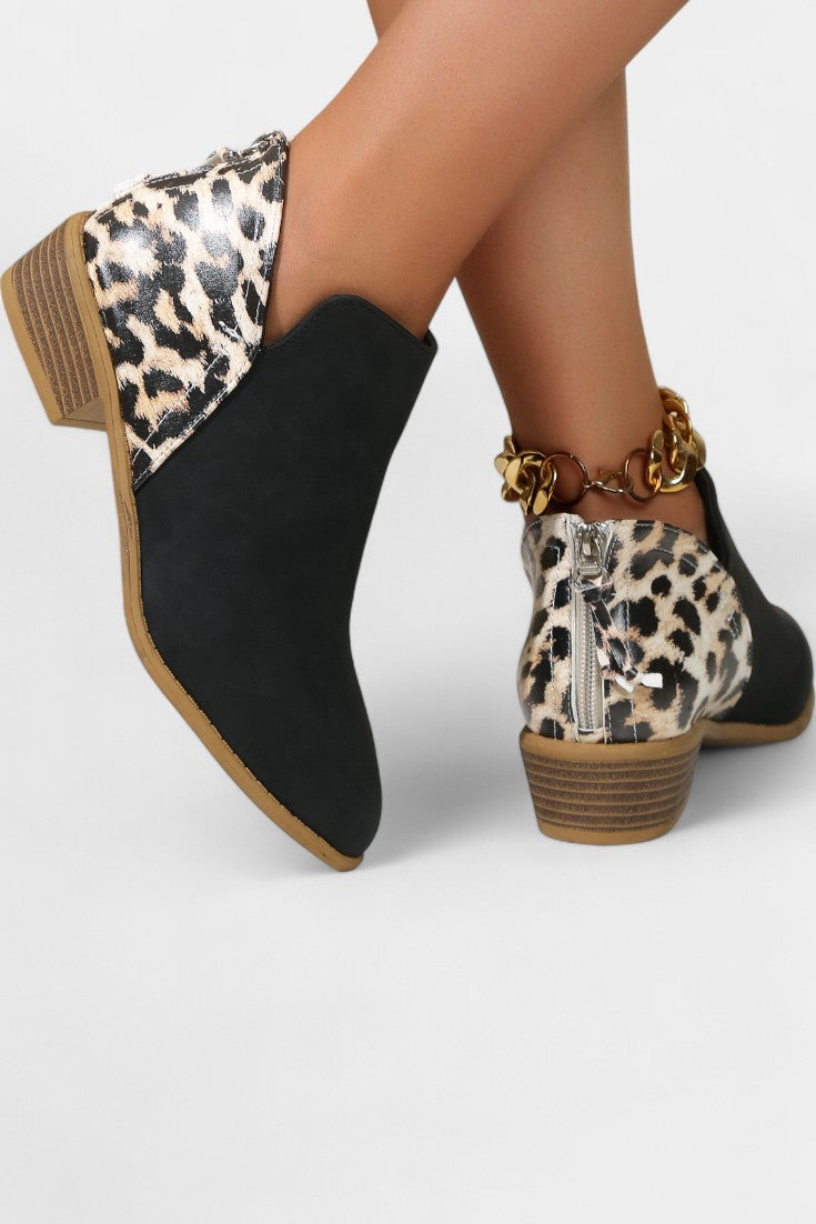 Janicee Bottes Orthopédiques Léopard à Style Audacieux