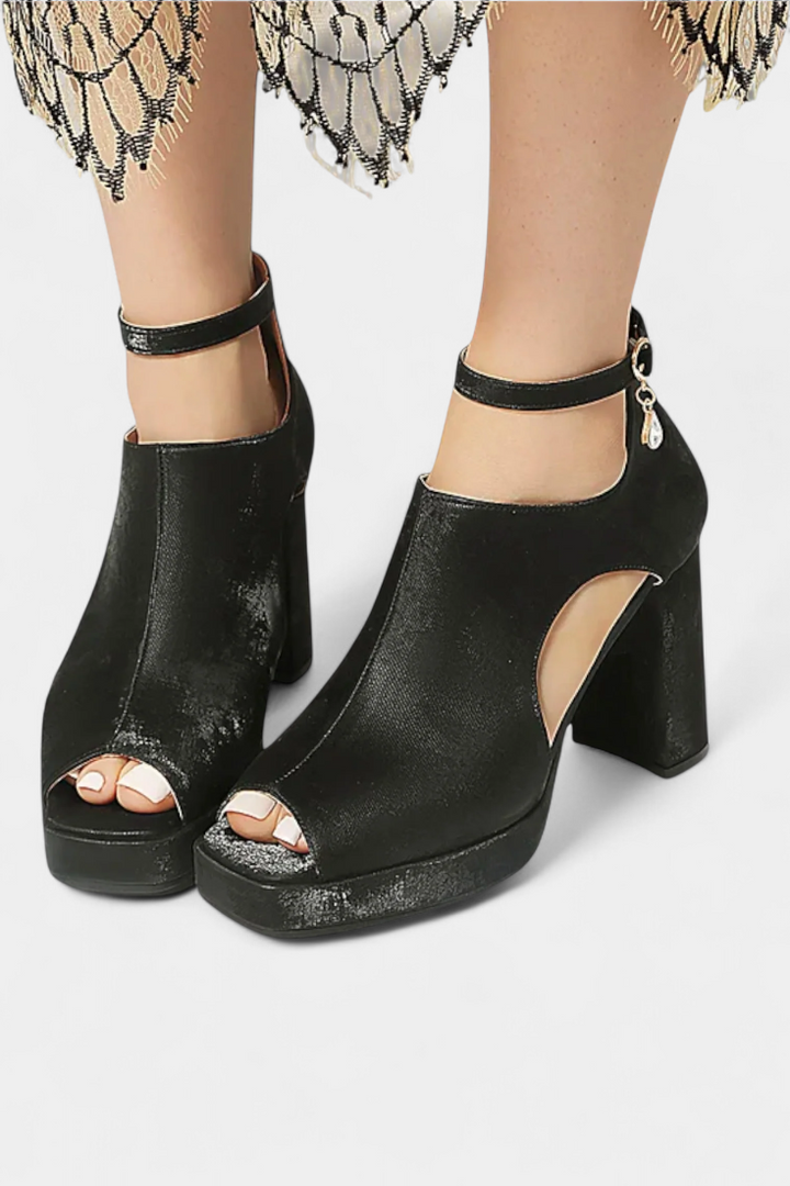 Lopez Talons Épais Multicolores au Design Audacieux